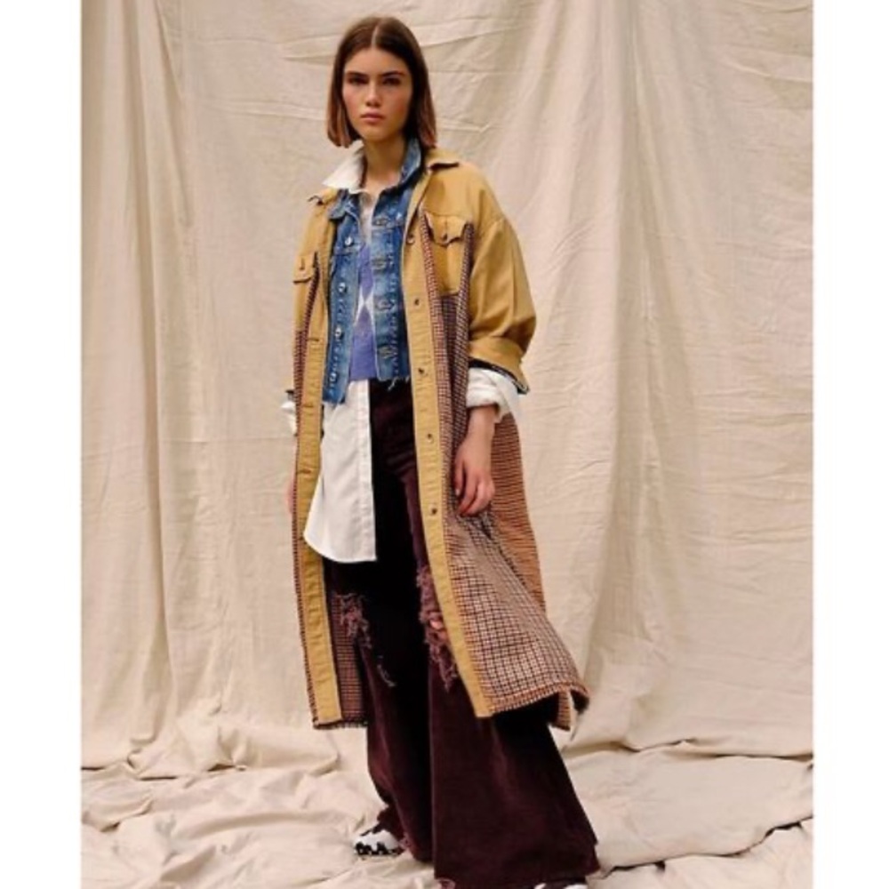 Free People Bentley Ombré Shirt Jacket